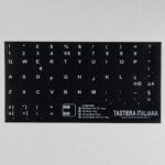 Adesivi Fondo Nero Lettere Bianche 13.5mmx13.5mm Italiano