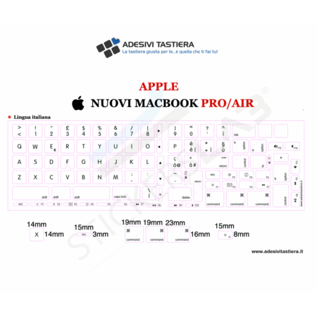 Adesivi Italiano Apple MacBook AIR/PRO - 1,1cmx1,3cm