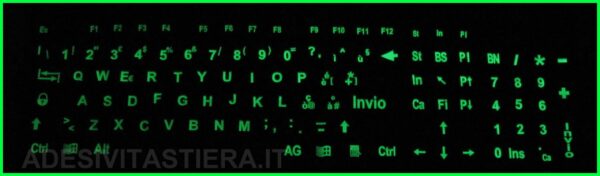 Adesivi Italiano Fosforescenti 12x12mm