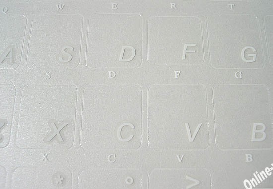 Adesivi Italiano Fondo Trasparente Lettere Bianche - 12x12mm
