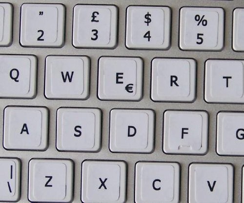 Adesivi Italiano Apple MacBook AIR/PRO Lettere Bianche