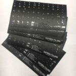 Adesivi Fondo Nero Lettere Bianche 13.5mmx13.5mm Italiano
