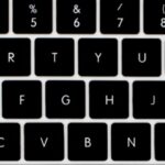 Adesivi Italiano Fondo Nero Lettere Bianche 14mmx14mm