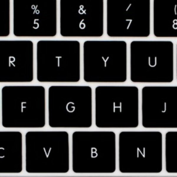 Adesivi Italiano Fondo Nero Lettere Bianche 14mmx14mm