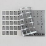 Adesivi Italiano Fondo Silver Lettere Nere