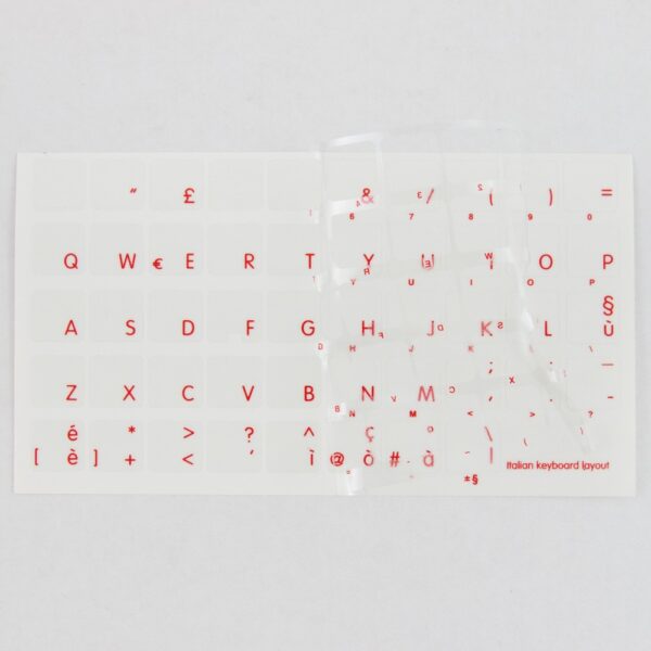 Adesivi Apple MacBook Air/Pro Lettere Colorate Fondo Trasparente