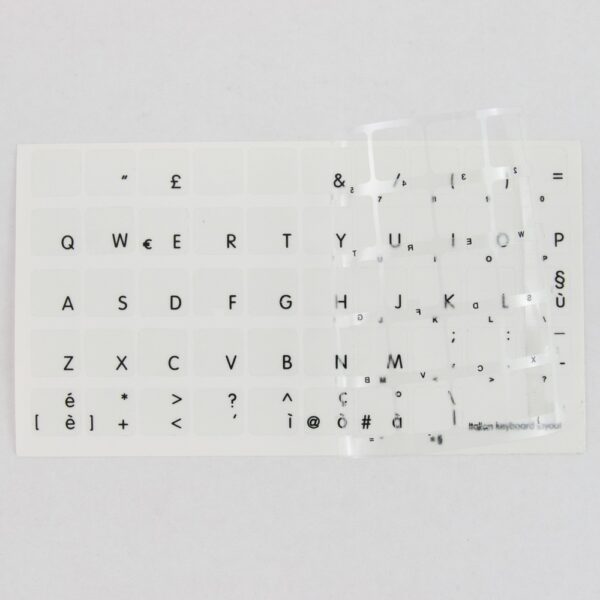 Adesivi Apple MacBook Air/Pro Lettere Colorate Fondo Trasparente