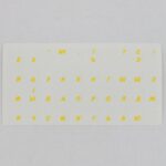 Adesivi Russo/Ucraino Fondo Trasparente Lettere Gialle