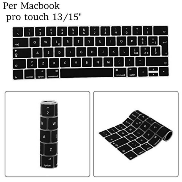 Pellicola Protettiva Tastiera MacBook Pro Touch Bar in Silicone