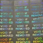 100 Etichette Adesive XL Sigilli Ologrammi di Garanzia e Sicurezza