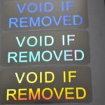 100 Etichette Adesive XL Sigilli Ologrammi di Garanzia e Sicurezza