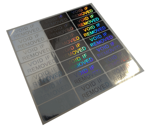 100 Etichette Adesive XL Sigilli Ologrammi di Garanzia e Sicurezza