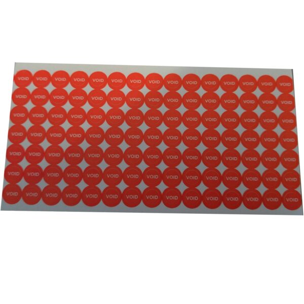 105 Etichette Adesive Rosse Sigilli di Garanzia 5mm Scritta VOID