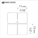 Adesivi Arabo Fondo Trasparente Lettere Rosse - 1,2cm X 1,2cm