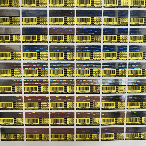 100 Etichette Adesive con ID Seriale, Mese ed Anno