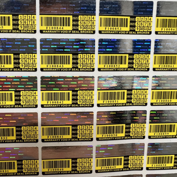 100 Etichette Adesive con ID Seriale, Mese ed Anno