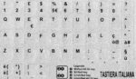 Adesivi Italiano Fondo Grigio Lettere Nere 11,5x12mm