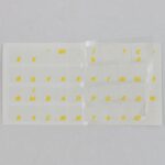 Adesivi Russo/Ucraino Fondo Trasparente Lettere Gialle