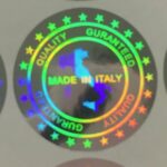 64 Etichette Adesive Sigilli di Garanzia "MADE IN ITALY"