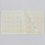 Adesivi Italiano Fondo Trasparente Lettere Gialle - 11,5x12mm