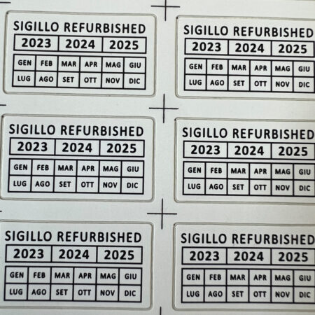 Adesivi antieffrazione antirimozione REFURBISHED