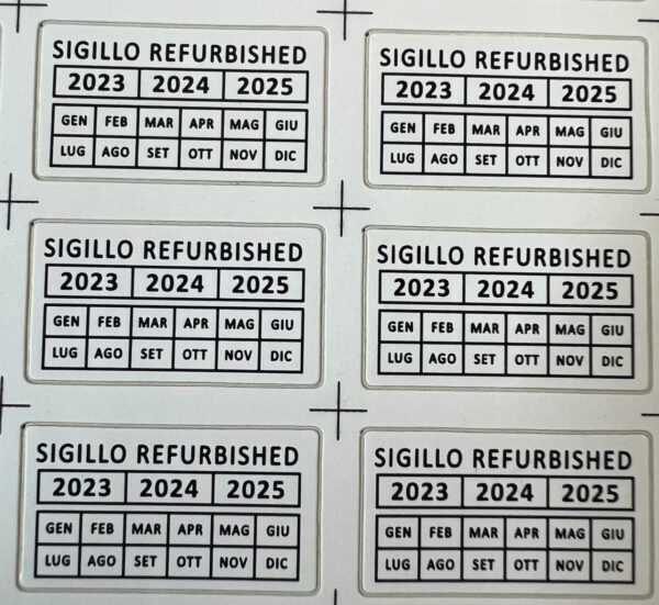 Adesivi antieffrazione antirimozione REFURBISHED