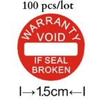 105 Etichette Adesive Rosse Sigilli di Garanzia 15mm scritta VOID