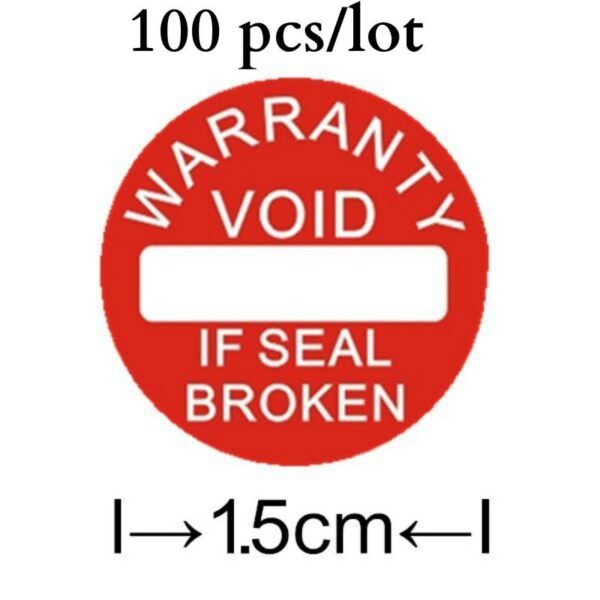 105 Etichette Adesive Rosse Sigilli di Garanzia 15mm scritta VOID