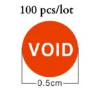105 Etichette Adesive Rosse Sigilli di Garanzia 5mm Scritta VOID