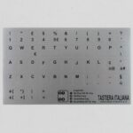 Adesivi Italiano Fondo Silver Lettere Nere