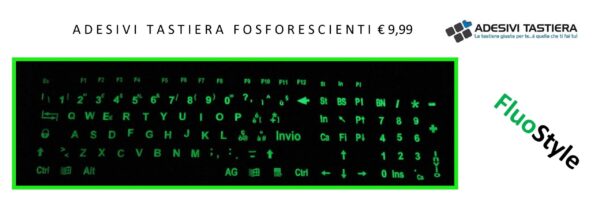 Adesivi Italiano Fosforescenti 12x12mm