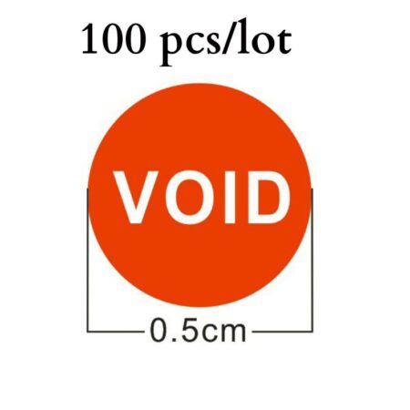105 Etichette Adesive Rosse Sigilli di Garanzia 5mm Scritta VOID