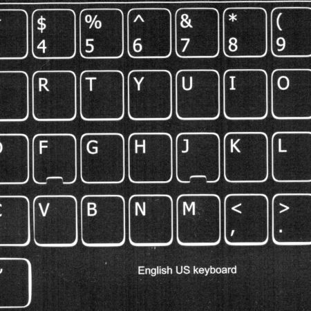 Adesivi USA Fondo Nero Lettere Bianche - 1,2cm X 1,2cm