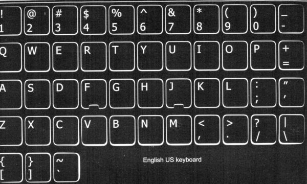 Adesivi USA Fondo Nero Lettere Bianche - 1,2cm X 1,2cm