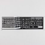 Adesivi Italiano Fondo Nero Lettere Bianche - per ipovedenti