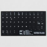Adesivi Italiano Fondo Nero Lettere Bianche 9,6x11,5mm