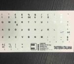 Adesivi Italiano Fondo Nero Lettere Bianche 9,6x11,5mm